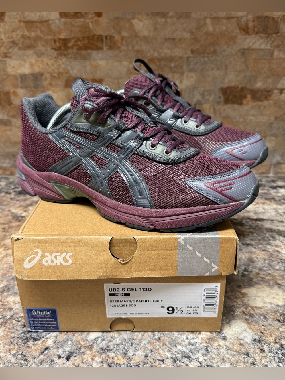 Kiko Kostadinov x ASICS UB2-S Gel 1130 Deep Mars Size 9.5